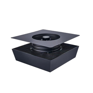 12" Flush Mount Trapezoid Solar Attic Vent with Dual Power Roof Exhaust Fan