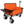 3 in 1 Folding Wagon with Bench Seat and Rear Tabletop - Orange