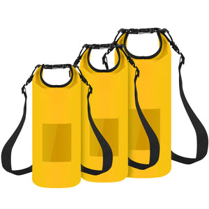 Floating Waterproof Dry Bag Floating Dry Sacks with Observable Window 10L Roll Top Lightweight Dry Storage Bag for Kayaking Rafting Boating Swimming C