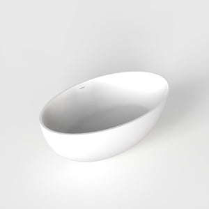 67 Inch Freestanding Solid Surface Soaking Bathtub