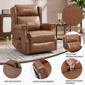 Manual Recliner Chair  With Heavy Duty Motion Mechanism, 8 Vibrating Nodes And 3 Massage Modes For Living Room