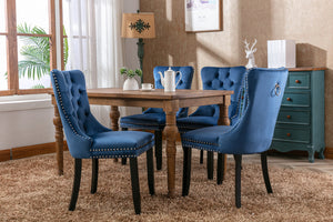 Nikki Collection Modern Tufted Velvet Upholstered Dining Chair Set of 2