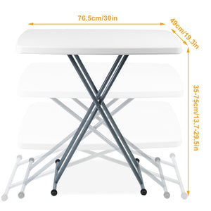 Folding Snack Table Height Adjustable Dining Tea Coffee Table TV Side Tray Laptop Desk For Home Office Indoor Outdoor Use