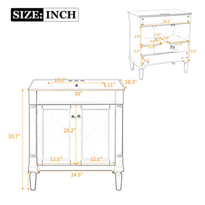 Bathroom Vanity Cabinet With Sink, Soft Close Doors, Storage Cabinet