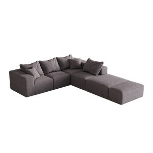 Modern Upholstered Sectional Boneless Couch Set