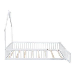 House Platform Bed With Guardrail