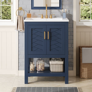 Modern Bathroom Vanity With Elegant Twill Design