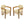 Outdoor Accent Armchairs For Patio (Set of 2) - Natural / Teak