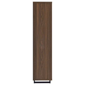 Rodger - 3 Shelf Cabinet Bookcase - Walnut
