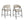 25'' Seat Height Modern Fabric Bar Stools with Back