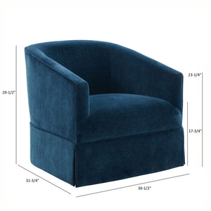 Elm Skirted Swivel Chair