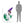 4ft Animated Window-Cling Inflatable Ghost with LED Illumination
