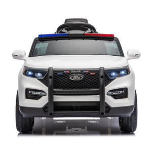 Licensed Ford Police 12V Ride-On Truck with Parental Remote Control