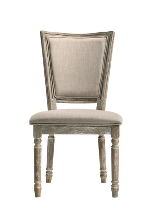 Gabrian Two Tone Reclaimed Side Chair Set of 2 - Beige / Gray