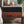 Large Floating Bedside, Curve Open Upper Slot, 1 Drawer, Chestnut