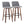 Toriano - Mid Century Modern Fixed Height Barstool Swivel And Round Footrest (Set of 2)