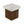 Mgo Square Side Table With Faux Stone Top And Wood Frame - Antique White / Natural Wood