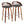 Cassis - Contemporary Fixed Height Barstool With Swivel With Round Footrest (Set of 2)