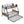 Modern Metal Bunk Bed With Side Ladders And Guardrail
