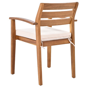 Acacia Wood Outdoor Dining Set with Ergonomic Seating - Seats 7-8