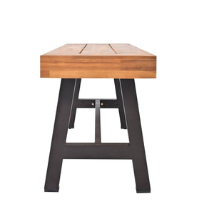 Acacia Wood Outdoor Dining Set with Ergonomic Seating - Seats 7-8