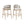 Outdoor Bar Height Metal Frame Counter Stools with Scallop-Shaped Backrest & Water-Resistant Cushions