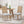 French Country Dining Chair With Rectangular Cane Backrest And Smooth Upholstered Seating