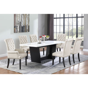 Tufted Rolled Backrest Side Chairs (Set of 2)