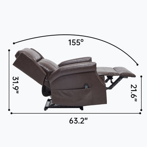 Manual Recliner Chair  With Heavy Duty Motion Mechanism, 8 Vibrating Nodes And 3 Massage Modes For Living Room