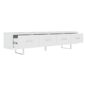 TV Stand With Slatted Drawers