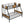 Modern Metal Bunk Bed With Side Ladders And Guardrail