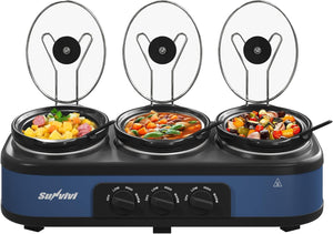Triple Slow Cooker, Buffet Food Warmer