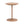 Mode - Leatherette Round C-Shaped Sofa Side Table - Saddle Brown
