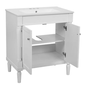 Bathroom Vanity Cabinet With Sink, Soft Close Doors, Storage Cabinet