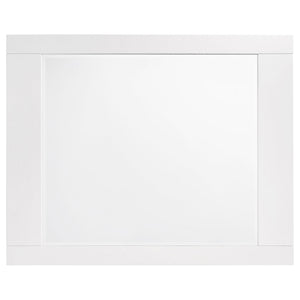 August - 6 Piece Queen Panel Bedroom Set With LED Lighting - White