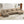 Modern Sectional Sofa With Ottoman, Round Bolster Armrests, Waist And Throw Pillows