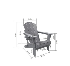 HDPE Folding Adirondack Chair - Composite Adirondack Chair with Wood Texture