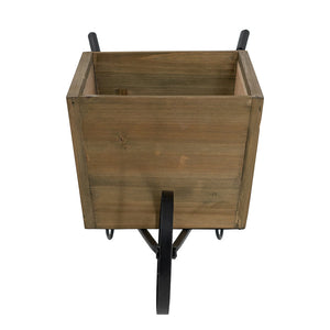 Farmhouse Wheelbarrow Planter with Flower Market Sign
