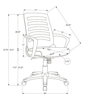 Office Chair, Adjustable Height, Swivel, Ergonomic, Armrests