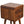 Soli Wood Mini Chestnut Curved Nightstand, 2-Drawers