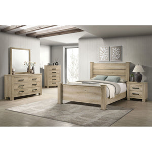 Sansome - Queen Panel Bed - Oak