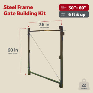 Adjust-A-Gate Steel Frame Gate Kit, 36"-60" Wide Opening Up To 7' High (4 Pack)