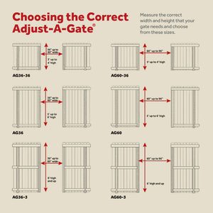 Adjust-A-Gate Steel Frame Gate Building Kit, 36"-60 Inch Wide Opening (2 Pack)