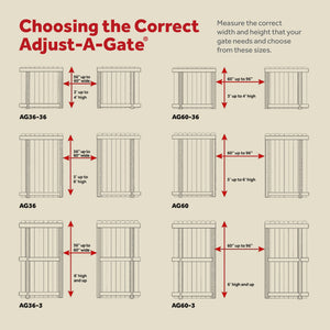 Adjust-A-Gate Steel Frame Gate Kit, 36"-60" Wide Opening Up To 4' High (3 Pack)
