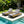 Black Iron + Teak Finish Chaise Lounge Set
