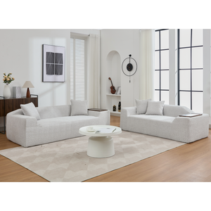 2 Piece Boucle Cloud Sofa Set
