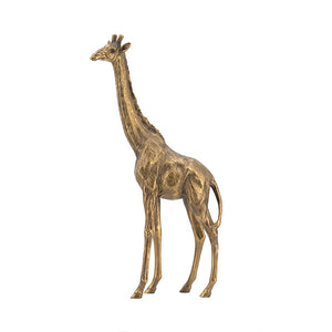 5.9x2.2x11.2" Giraffe Statuette, Animal Statue Décor