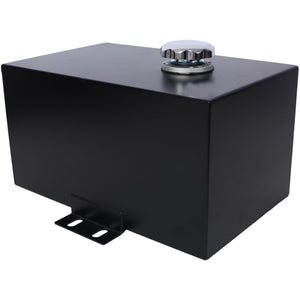 Heavy Duty 5 Gallon Steel Hydraulic Fluid Reservoir Tank With Mounting Foot, 14 Gauge - Black