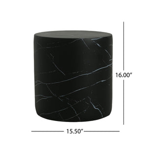 Cylindrical Design Outdoor Lightweight Concrete Side Table