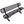 6' Outdoor Steel Bench With Backrest